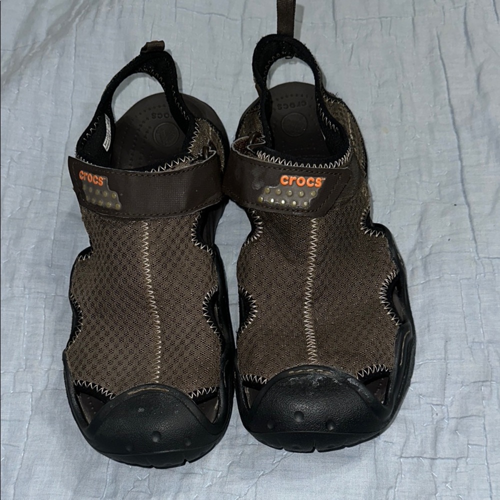 CROCS Dark Brown and Black Sandals